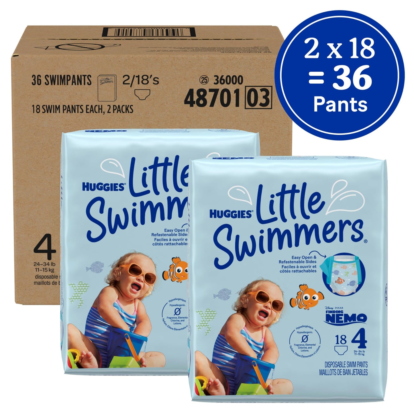 Huggies little swimmers printed swin pants baby