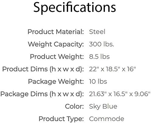 Carex 3-in-1 Folding Bedside Commode