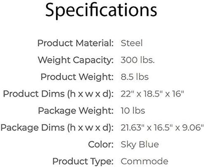 Carex 3-in-1 Folding Bedside Commode