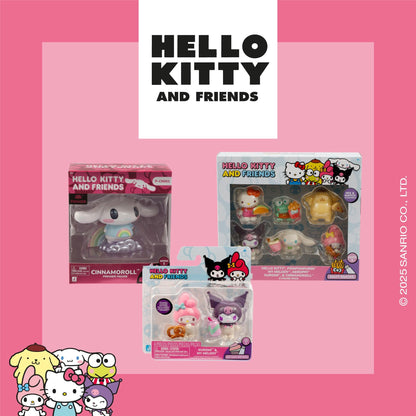 Hello Kitty Premier 4-Inch Figure – Cinnamoroll Edition, Collectible and Cinnamoroll Figurine, Detailed Design for Display or Collection