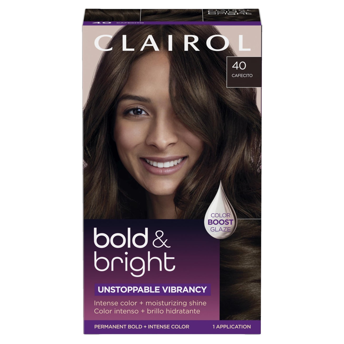 Clairol Bold & Bright Permanent Hair Dye, Vibrant, Moisturizing Hair Color with Color Boost Glaze