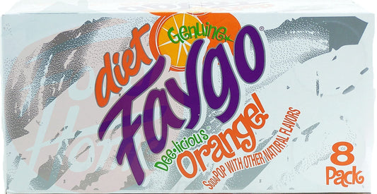 Faygo diet Orange! flavor soda pop, 12-fluid ounce cans, 8-pack fridge box (1)