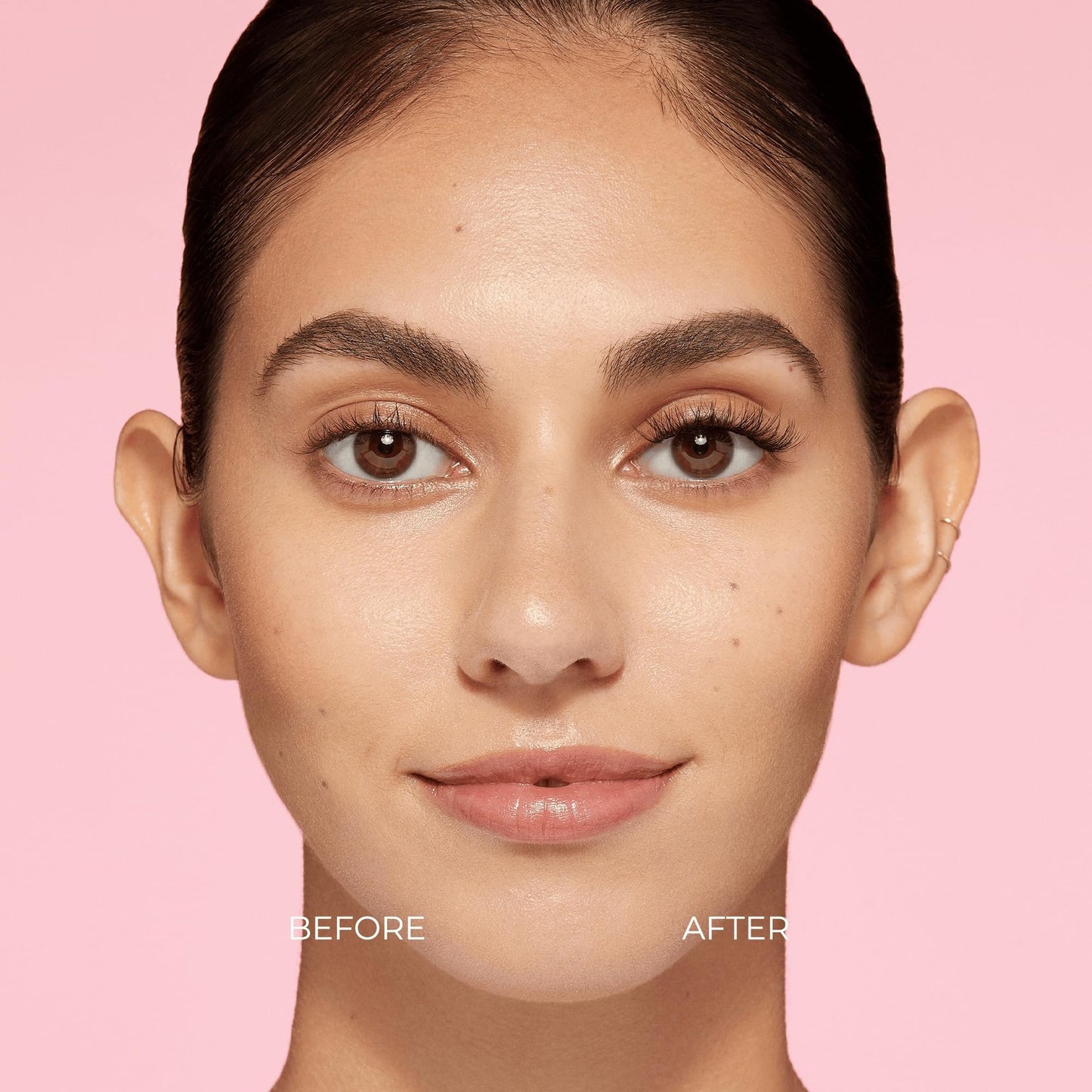 KISS imPRESS Falsies Press On Self Adhesive Eyelashes, 10mm-12mm Natural Volume Press On Lashes, Black, No Glue Needed, Invisible Band, 12 Lash Clusters - Classy