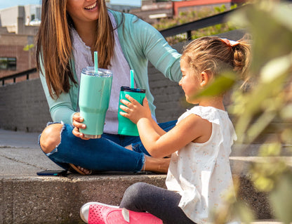 Reduce 34 oz Tumbler, Stainless Steel - Keeps Drinks Cold up to 24 Hours - Sweat Proof, Dishwasher Safe, BPA Free - Cotton, Opaque Gloss