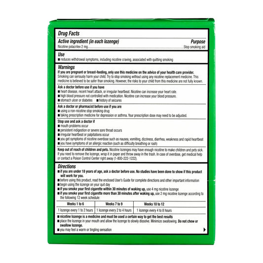 Rite Aid Nicotine Lozenges, 2mg - 81 Lozenges, Mint Flavor, Sugar Free Quit Smoking Products, Stop Smoking Aids That Work, Quit Smoking Aid