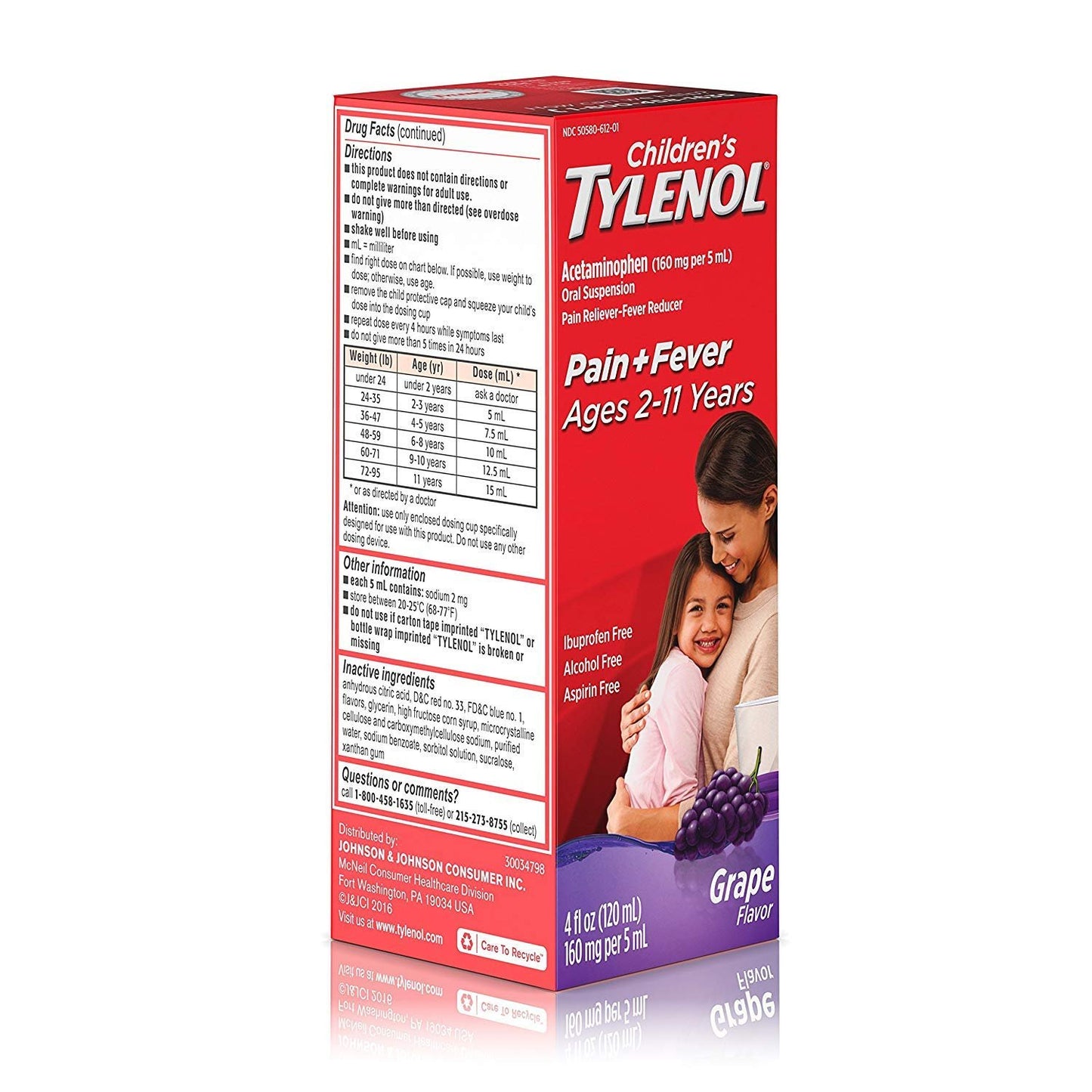 TYLENOL Children's Oral Suspension Grape Splash Flavor 4 oz