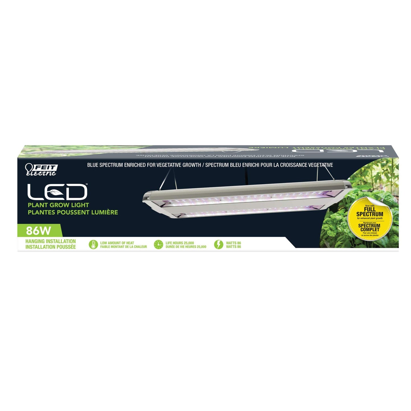 Feit Electric 80W LED Full Spectrum High Bay Grow Light (GLP14FS/HB/80W/LED), 14''