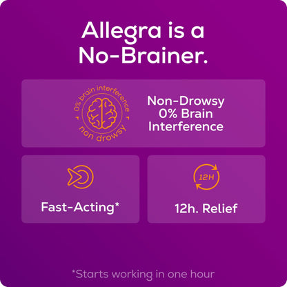 Allegra Adult Non-Drowsy Antihistamine Tablets for 12-Hour Allergy Relief, 60 mg, 24 Count
