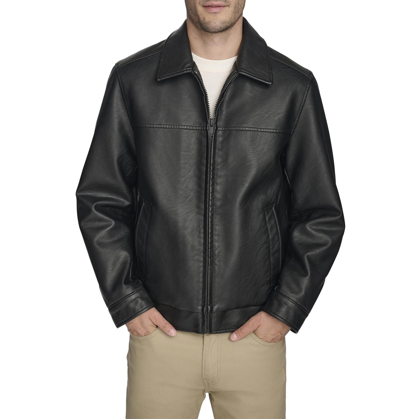 DOCKERS Men's James Faux Leather Jacket (Regular, Big & Tall Sizes)