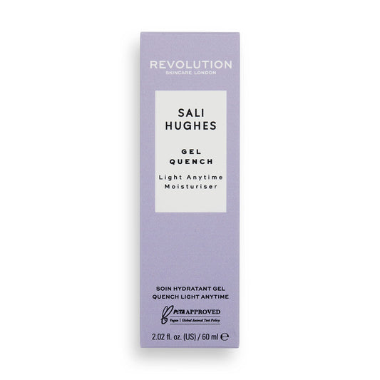 Revolution Skincare London X Sali Hughes, Gel Quench Light Anytime Moisturiser, Lightweight Face Moisturiser, 50ml