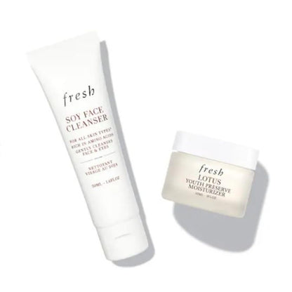 Fresh Daily Radiance Duo - Soy Face Cleanser and Youth Preserve Moisturizer - Limited Edition 2 Piece Skincare Set