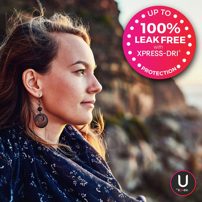 U by Kotex CleanWear Ultra Thin Pads with Wings, Heavy Absorbency - 14 ct