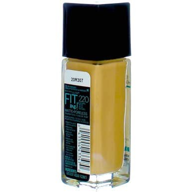 Myb Fitme 220 Mp Fndtn Nt Size 1z Mmaybelline Fit Me Matte+poreless Foundation Natural Beige 220 1 Floz