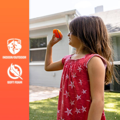 Nerf Micro Foam Sports Ball Set - Kids Foam Micro Football, Soccer Ball + Basketball Set Soft Stress Relief Foam Sports Set for Kids - Multicolor