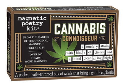 Magnetic Poetry Cannabis Connoisseur - Words for Refrigerator - Write Poems and Letters on The Fridge - Made in The USA