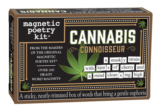 Magnetic Poetry Cannabis Connoisseur - Words for Refrigerator - Write Poems and Letters on The Fridge - Made in The USA