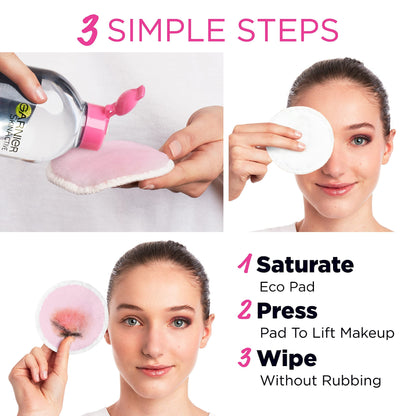 Garnier SkinActive Micellar Cleansing Eco Pads, Reusable, 3 Ultra-soft Microfiber Pads, 1 Count (Packaging May Vary)