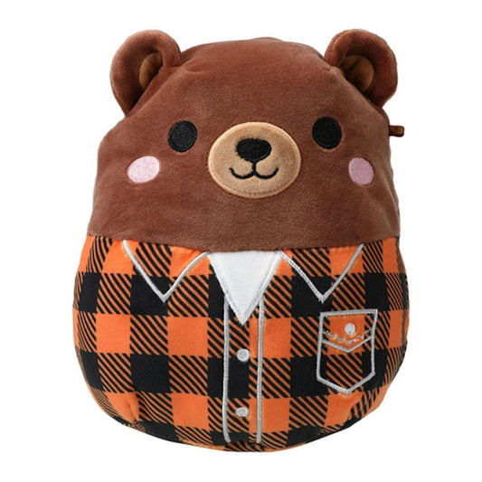 Squishmallows 5" Omar The Bear in Plaid Shirt
