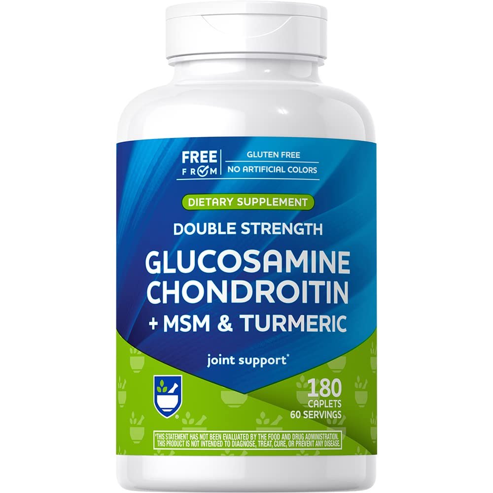 Rite Aid Glucosamine Hydrochloride Caplet - Joint Support Supplement, Antioxidant Properties, Helps with Inflammatory Response, Occasional Discomfort Relief for Back, Knees & Hands
