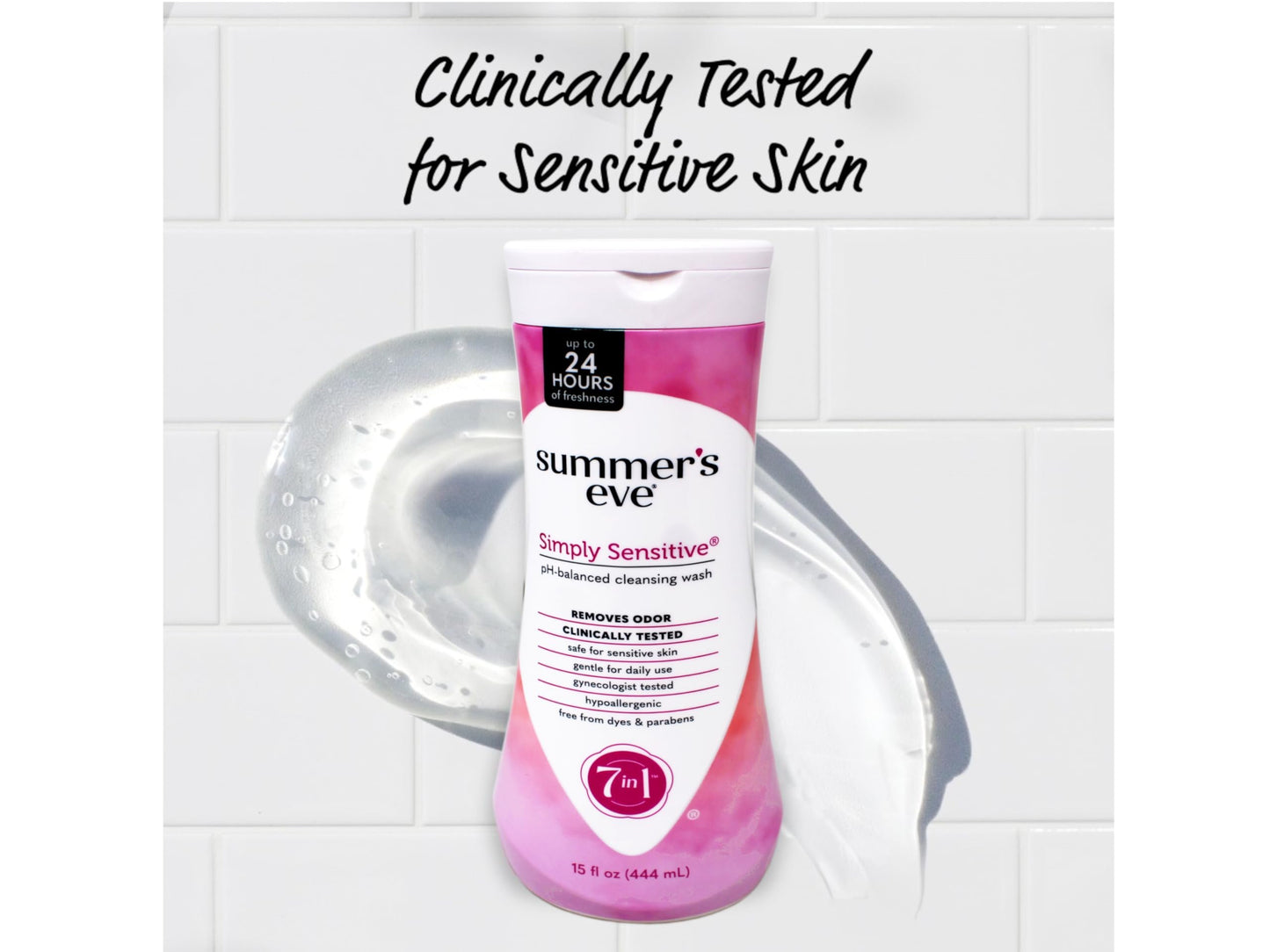 Summers Eve Cleansing Wash 15 Ounce Simply Sensitive (444ml) (6 Pack)