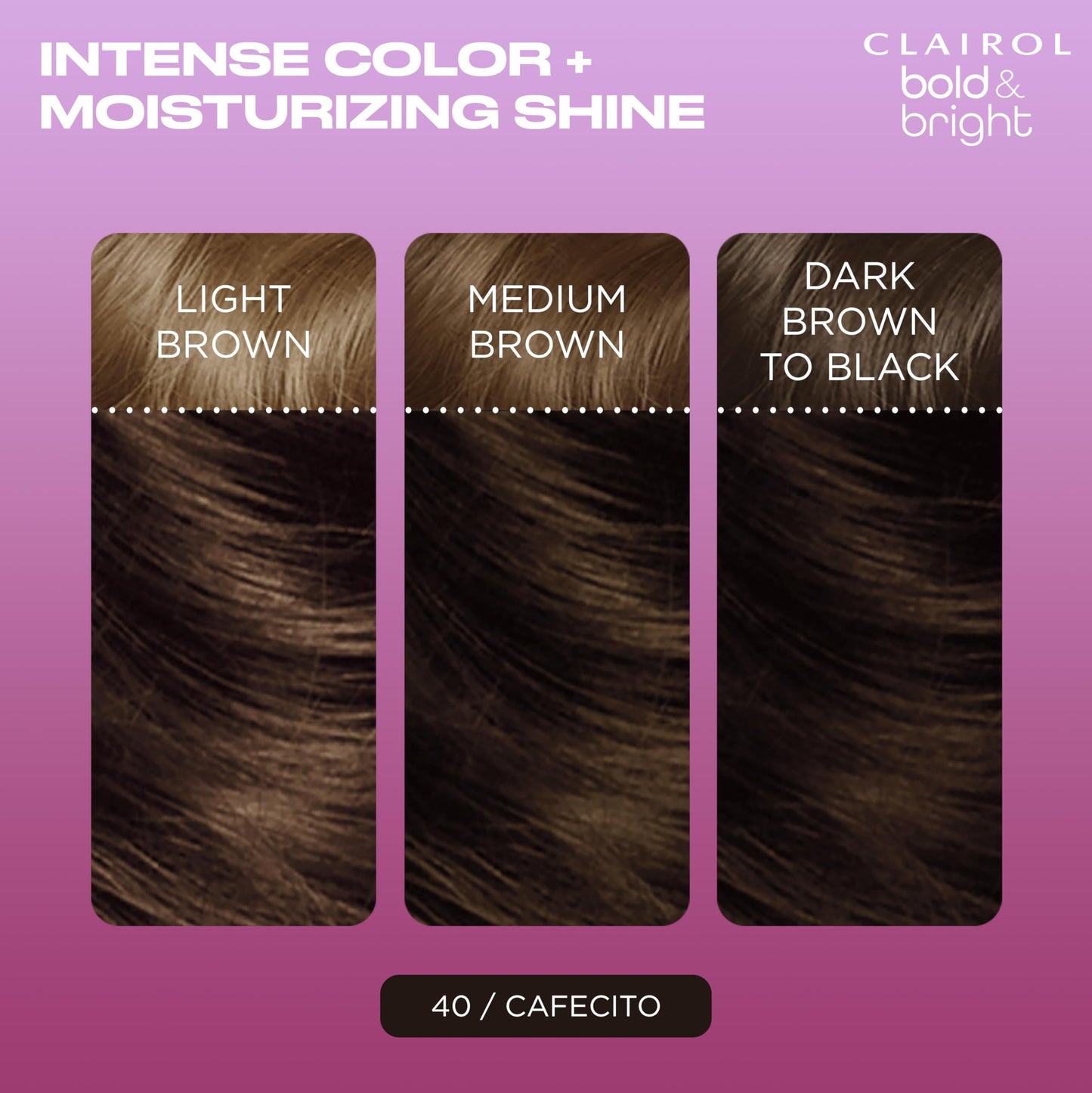 Clairol Bold & Bright Permanent Hair Dye, Vibrant, Moisturizing Hair Color with Color Boost Glaze