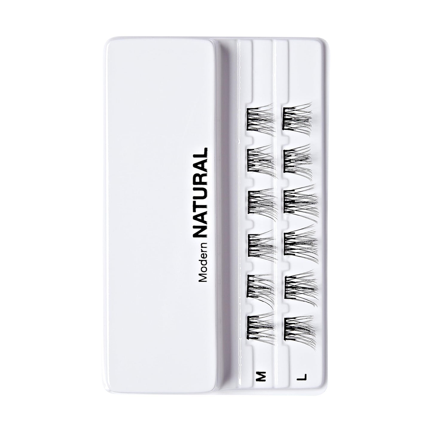 KISS imPRESS False Eyelashes, Lash Clusters, Falsies, Authentic Natural', 12mm-14mm, Includes 12 pieces of pre-bonded lashes, Contact Lens Friendly, Easy to Apply, Reusable Strip Lashes