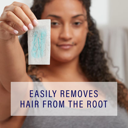 Schick Hydro Silk Targeted Waxing Strips | Soft Wax Strips for Body + Pubic Hair Removal, Eyebrow & Lip Waxing Strip, Bikini Wax Kit for Women