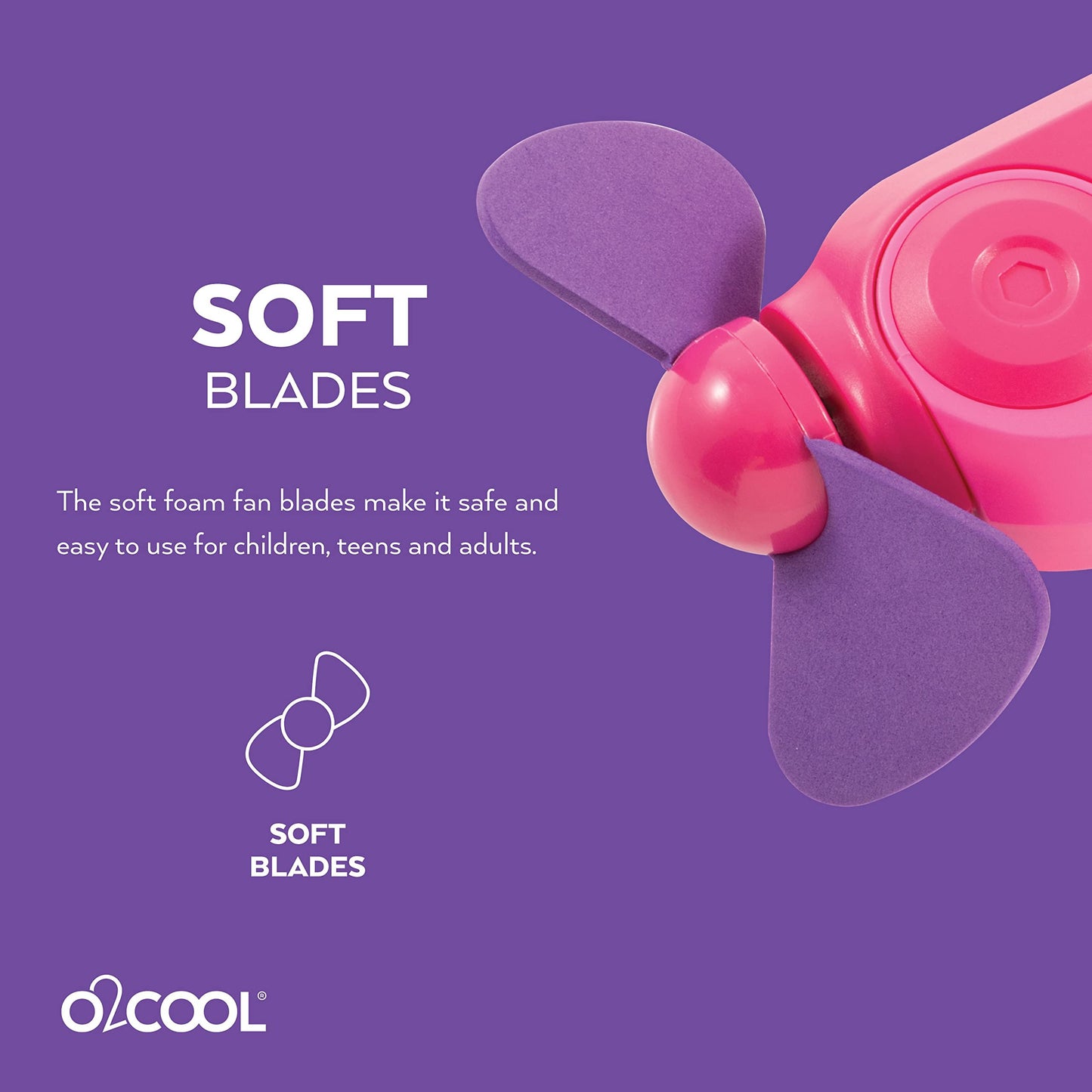 O2COOL Personal Mini Misting Fan - Portable Battery Operated Handheld Cooling Accessory with Fine Mist Spray for Outdoor, Beach, Camping - Convenient Carabiner Clip for Easy Travel