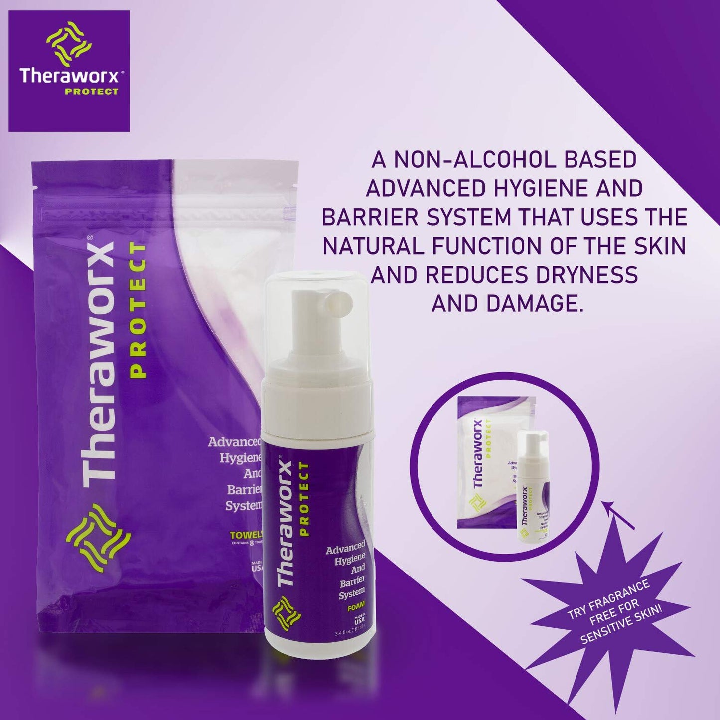 THERAWORX PROTECT Advanced Hygiene and Barrier System Foam (3.4 Fl Oz (Pack of 1))