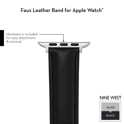 NINE WEST Fashion Strap Band for Apple Watch Secure, Adjustable