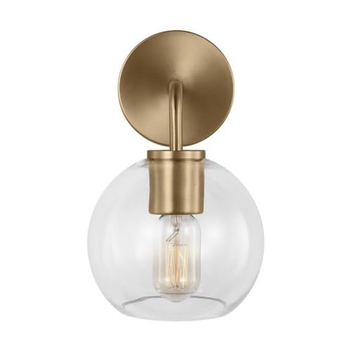 Sea Gull Lighting -Orley-1 Light Bath Vanity in Transitional Style-11.38 Inch Tall and 6.25 Inch Wide-Satin Brass Finish