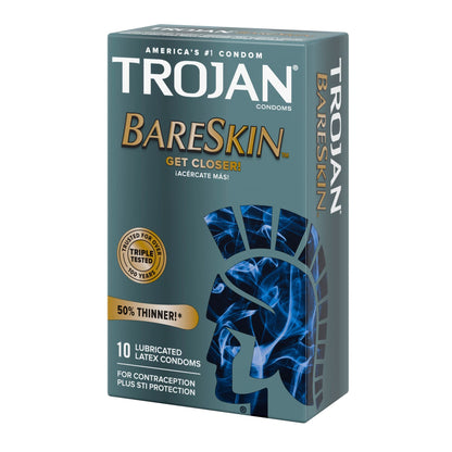 Trojan Bareskin Premium Thin Lubricated Condoms - 10 Count