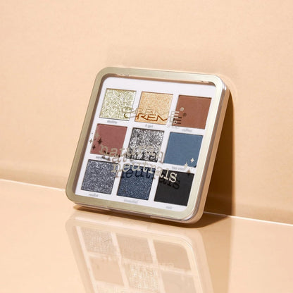 The Crème Shop Natural Neutrals 9 Color Palette, Neutral Eyeshadow Palette with Highly Pigmented Shimmer & Matte Shades