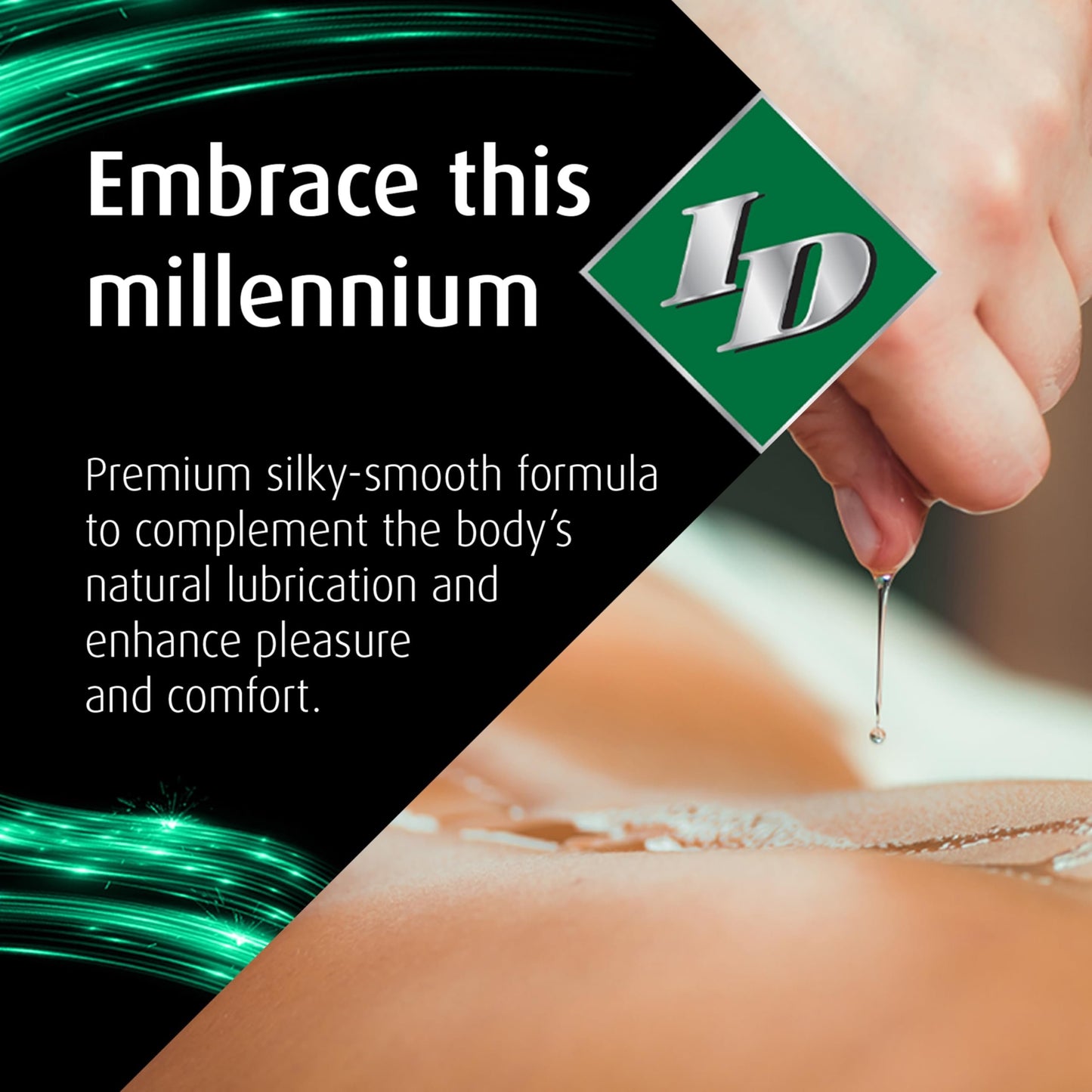 ID Lubricants Millennium Silicone Personal Lubricant - Premium Silicone, Enhanced Feeling, Sensitive and Long Lasting, Made in USA Condom Compatible Lube