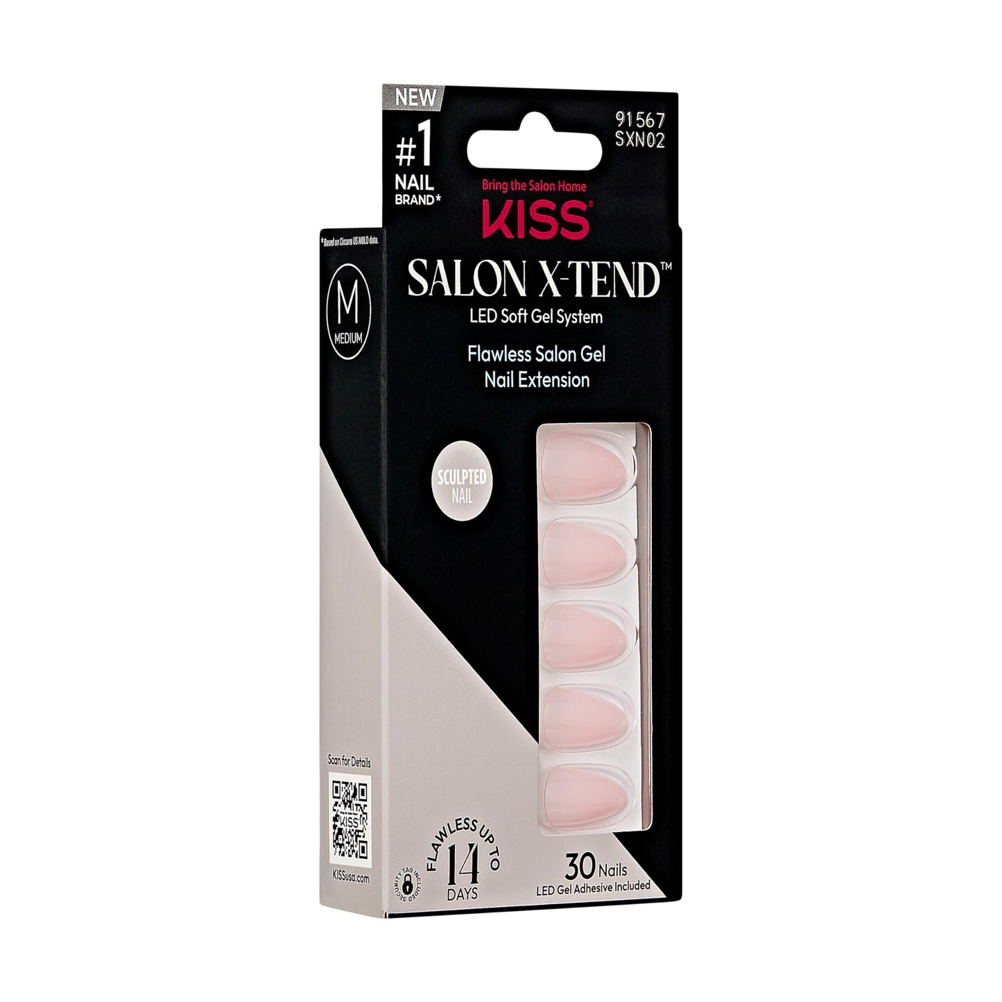 KISS Salon X-tend, Press-On Nails, Nail glue included