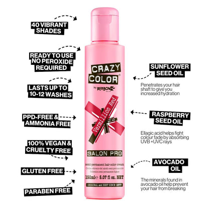 Crazy Color Peppermint Semi-Permanent Conditioning Hair Dye (150ml)