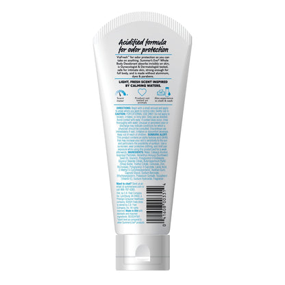 Summer's Eve Whole Body Deodorant Cream, Blissful Escape