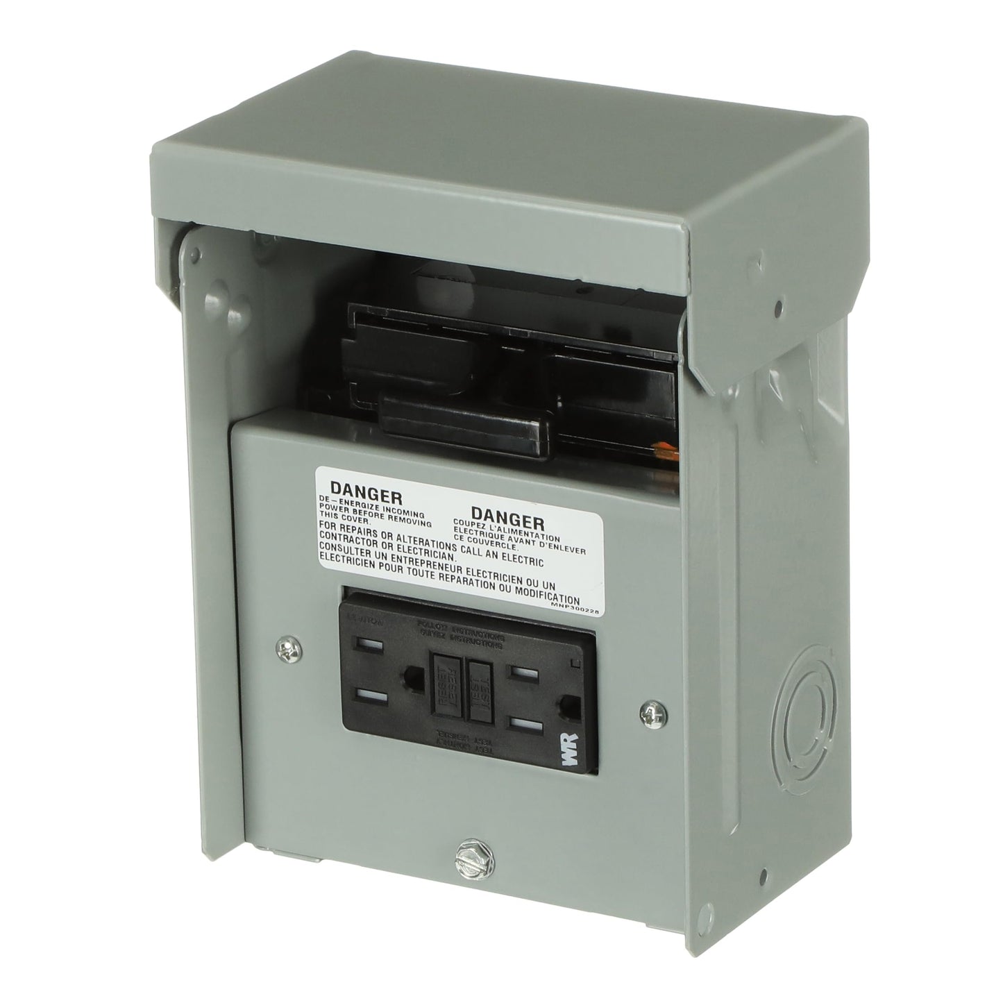 ABB TFN60RGFRCP 60A AC GFCI Disconnect • Disconnect Switch • A/C Type • Pull Out • 60A, 240V AC • GFCI Receptacle • NEMA 3R • Metal