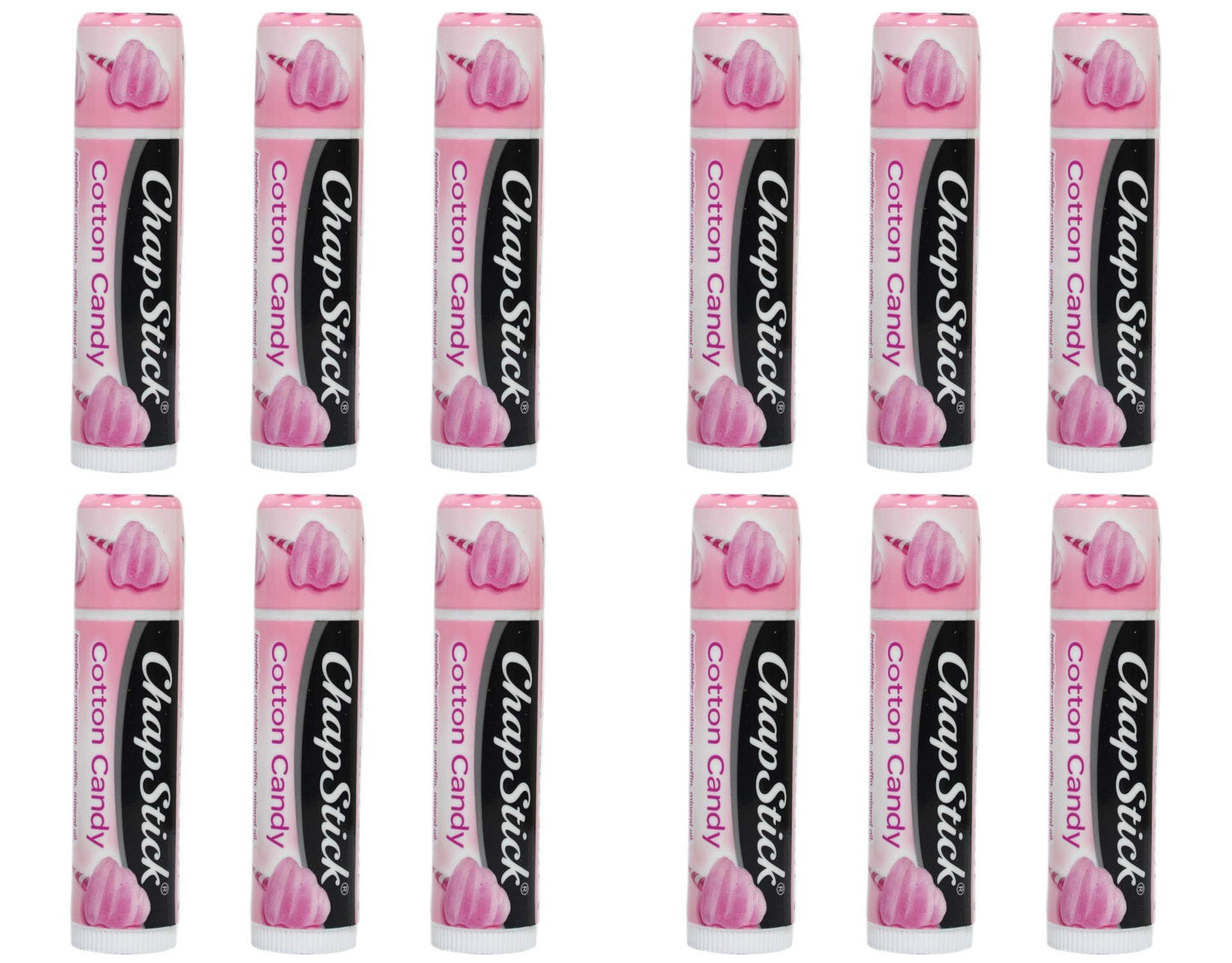ChapStick (12) Stick Cotton Candy Flavored Lip Balm (12)
