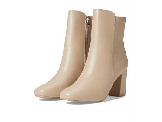 MIA Shoes Carla Womens Vegan Leather Ankle Boots with Heel