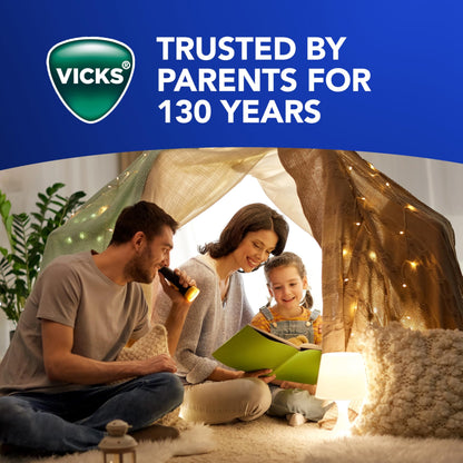 Vicks Kids DayQuil & NyQuil Cold & Cough Relief Liquid Co-Pack, Free of Artificial Dyes & Sugar, Multi-Symptom Relief of Cough, Sneezing, Runny Nose, Mucus, and Chest Congestion, for Ages 6+, 2x6oz