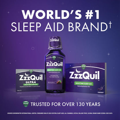 ZzzQuil Nighttime Sleep-Aid LiquiCaps 48 LiquiCaps (Pack of 12)