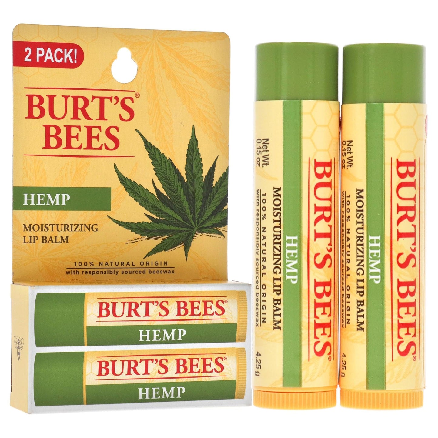 Burts Bees Hemp Moisturizing Lip Balm Unisex 2 oz