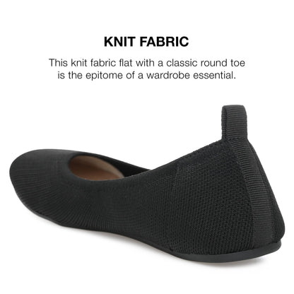 Journee Women's Comfort Foam Jersie Foldable Dress Flats