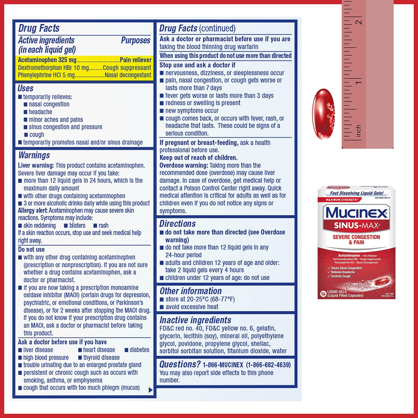 Mucinex Sinus-Max Liquid Gels for Day and Night, 24 Count