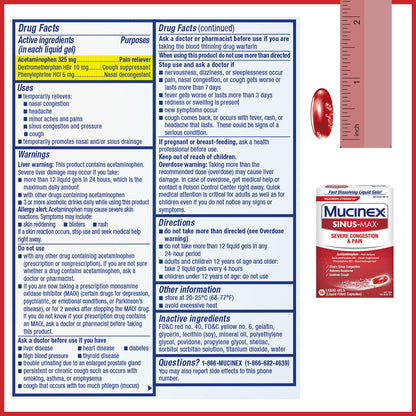 Mucinex Sinus-Max Liquid Gels for Day and Night, 24 Count