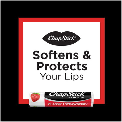 ChapStick Classic, Strawberry Flavor, 0.15 oz (Pack of 4)