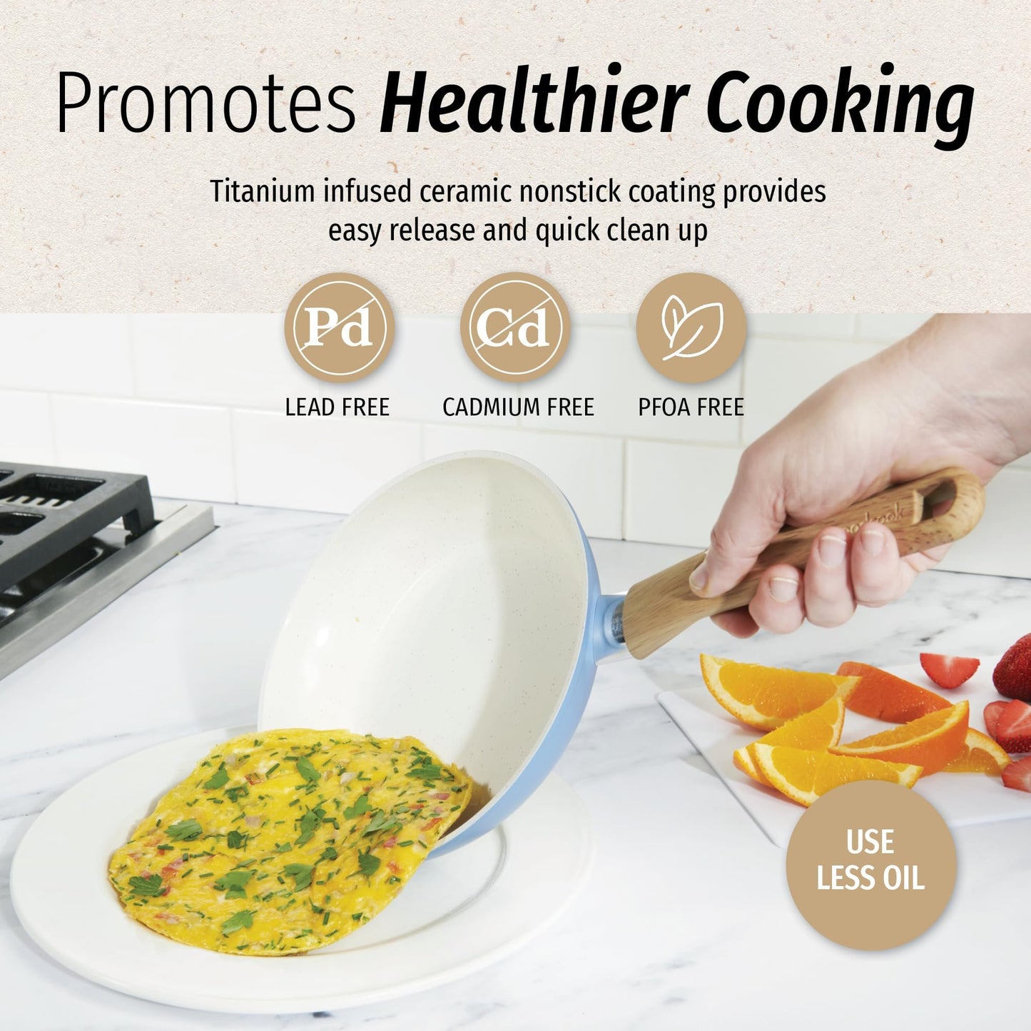 GoodCook Titanium infused Healthy Ceramic Fry Pan Cookware