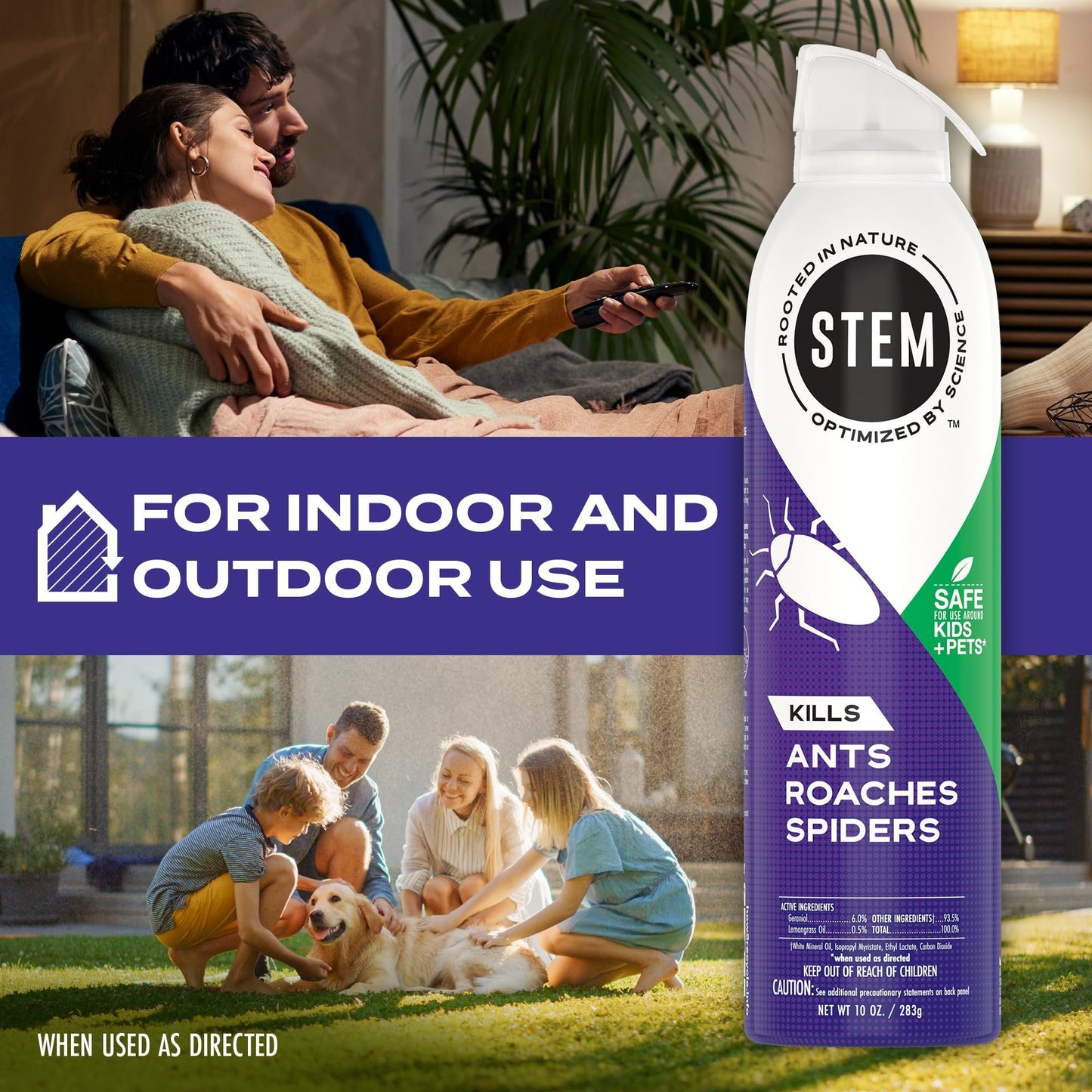 Stem Kills Ants, Roaches and Spiders: Plant-Based Active Ingredient Bug Spray
