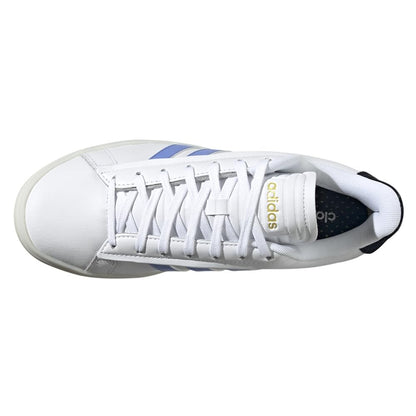 adidas Women's Grand Court Alpha Sneaker, White/Blue Fusion/Black, 9.5